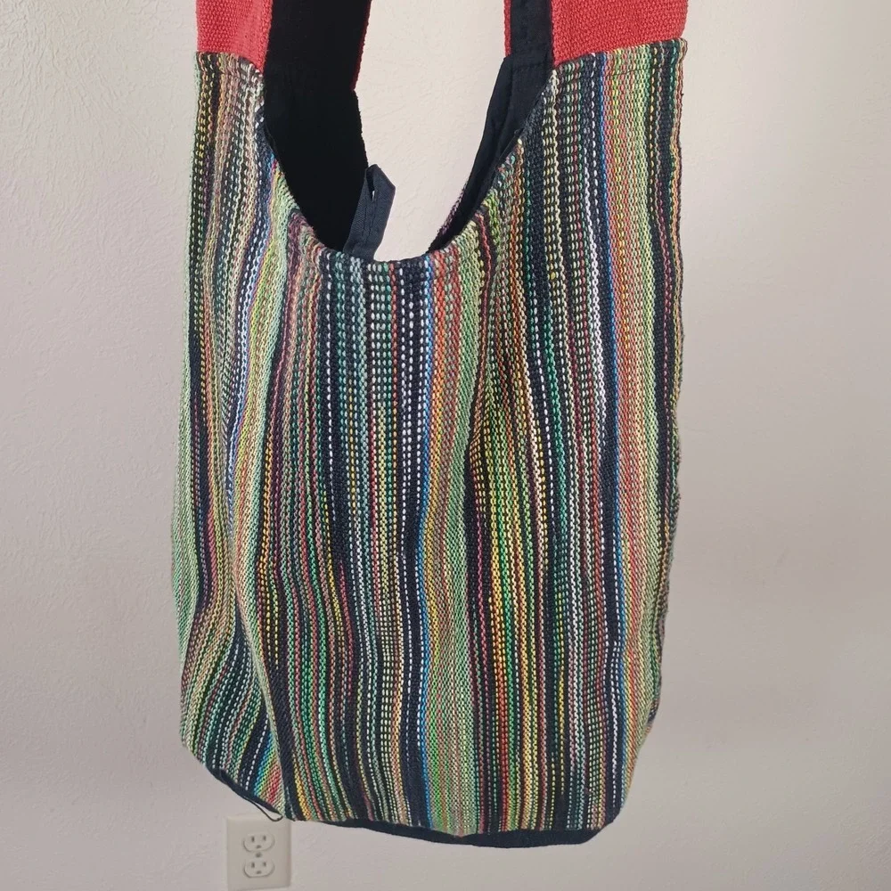 Peace Sign Patchwork Boho Hippie Fairy‎ Grunge Festival Large Artsy Hobo Bag